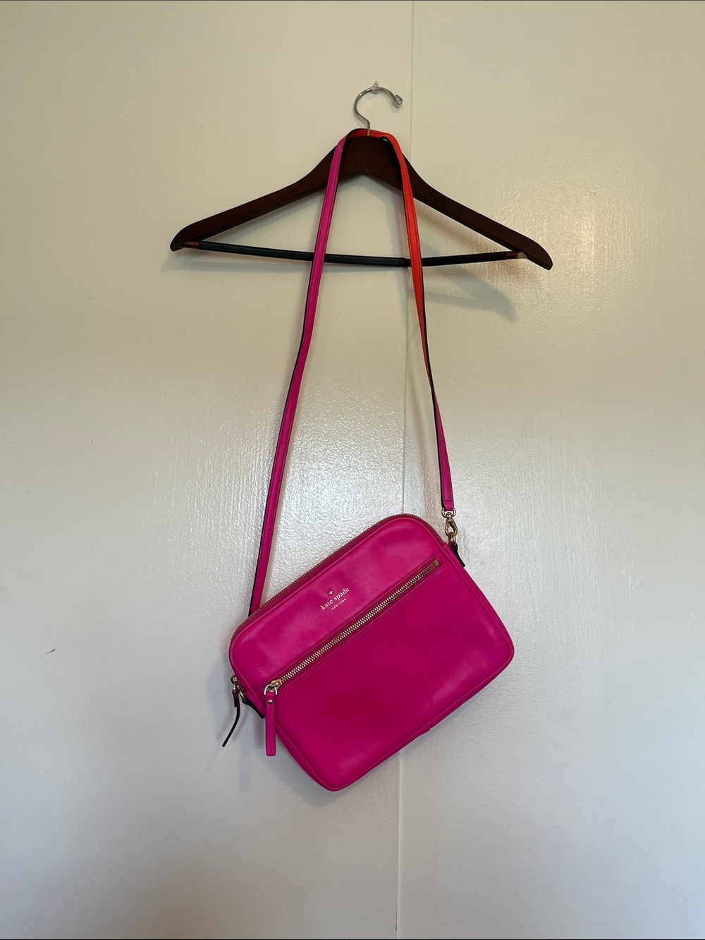 kate spade Hot Pink Leather Crossbody Bag
